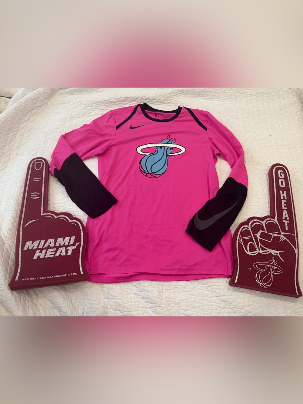 Nike Miami Heat Vice City Edition long-sleeve shooting shirt